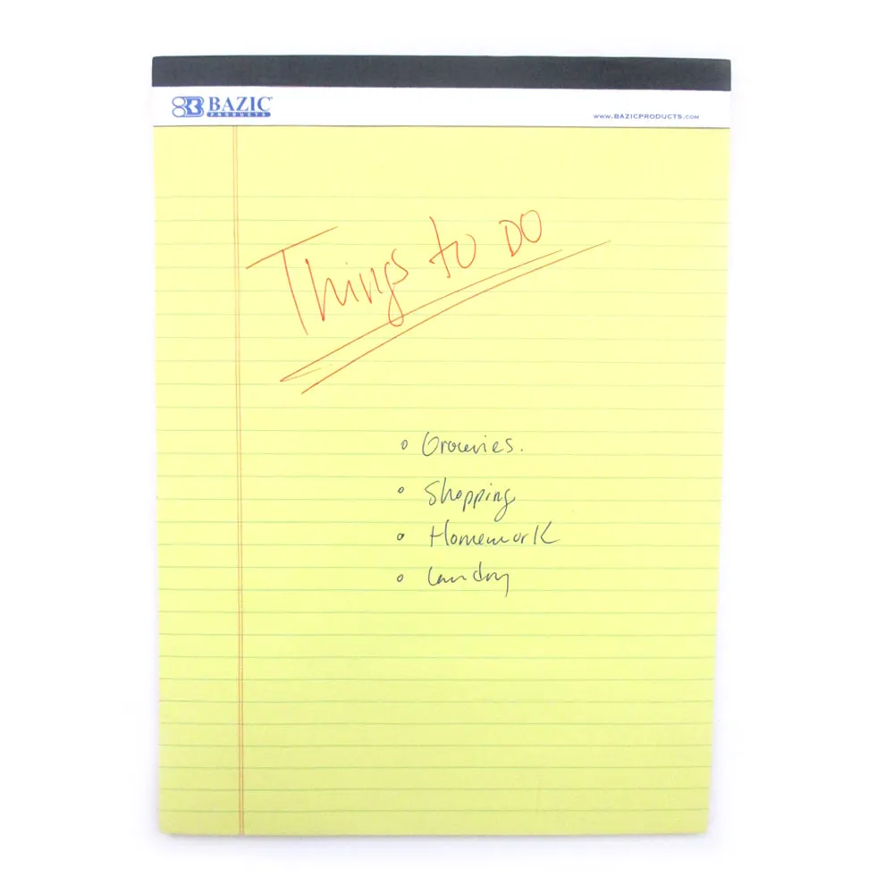 6 Pc Legal Pads Ruled Perforated Writing Pad 50 Sheets Letter Size 8.5 x 11.7
