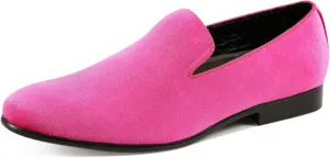Amali Fishman Mens Dress Shoes Plush Velvet with a Quilted Design Slip-on Driver Shoes for Men Velvet Loafers The Original Smoking Men Tuxedo Slipper Shoes