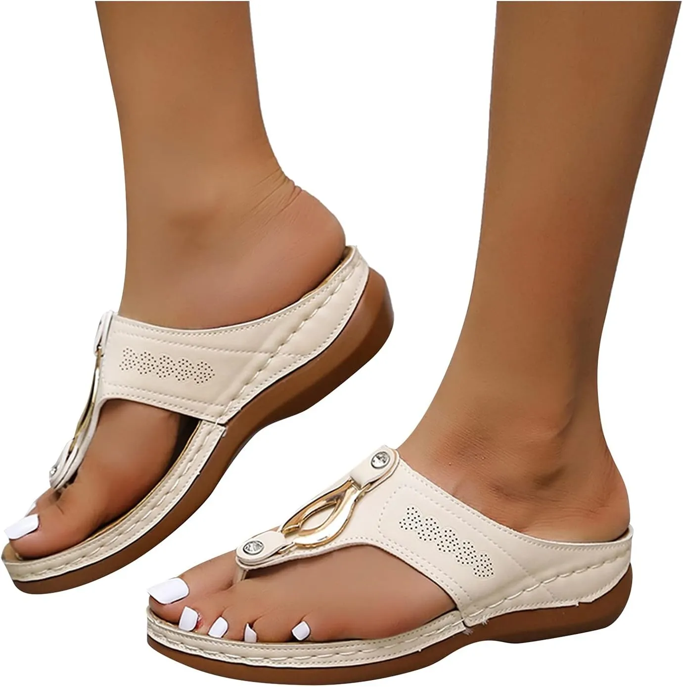 Arch Support Walking Sandals for Women Orthopedic Recovery Slides Comfortable Adjustable Straps Thick Cushion Summer Beach Casual Outdoor Footwear