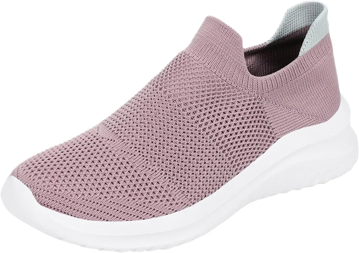 Athletic Shoes Women Slip On Running Shoes Non Slip Walking Shoes Lightweight Workout Shoes Breathable Fashion Sneakers