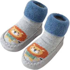 Baby Sock Shoes Children Toddler Autumn Winter Boys Girls Floor Sports Shoes Socks Shoes Flat White Shoes B