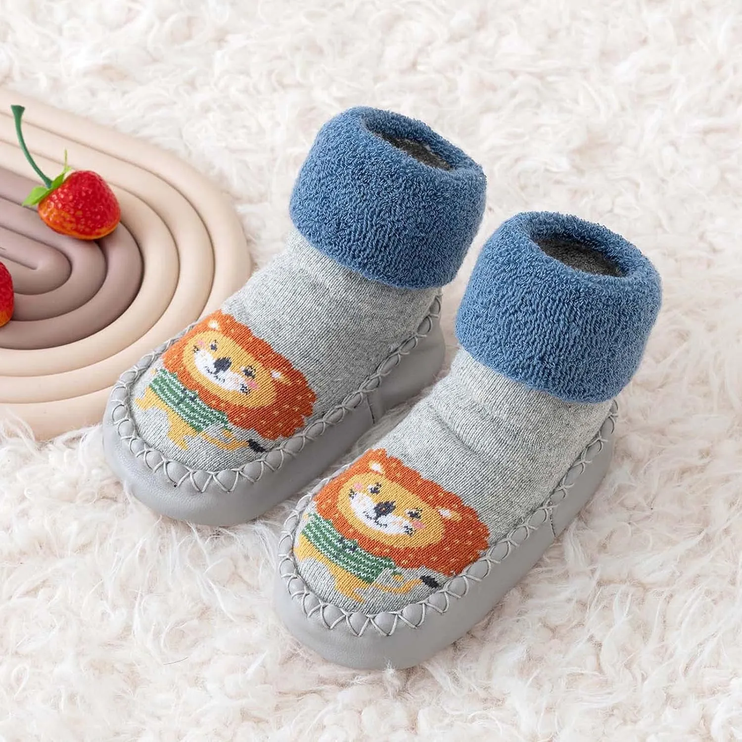 Baby Sock Shoes Children Toddler Autumn Winter Boys Girls Floor Sports Shoes Socks Shoes Flat White Shoes B