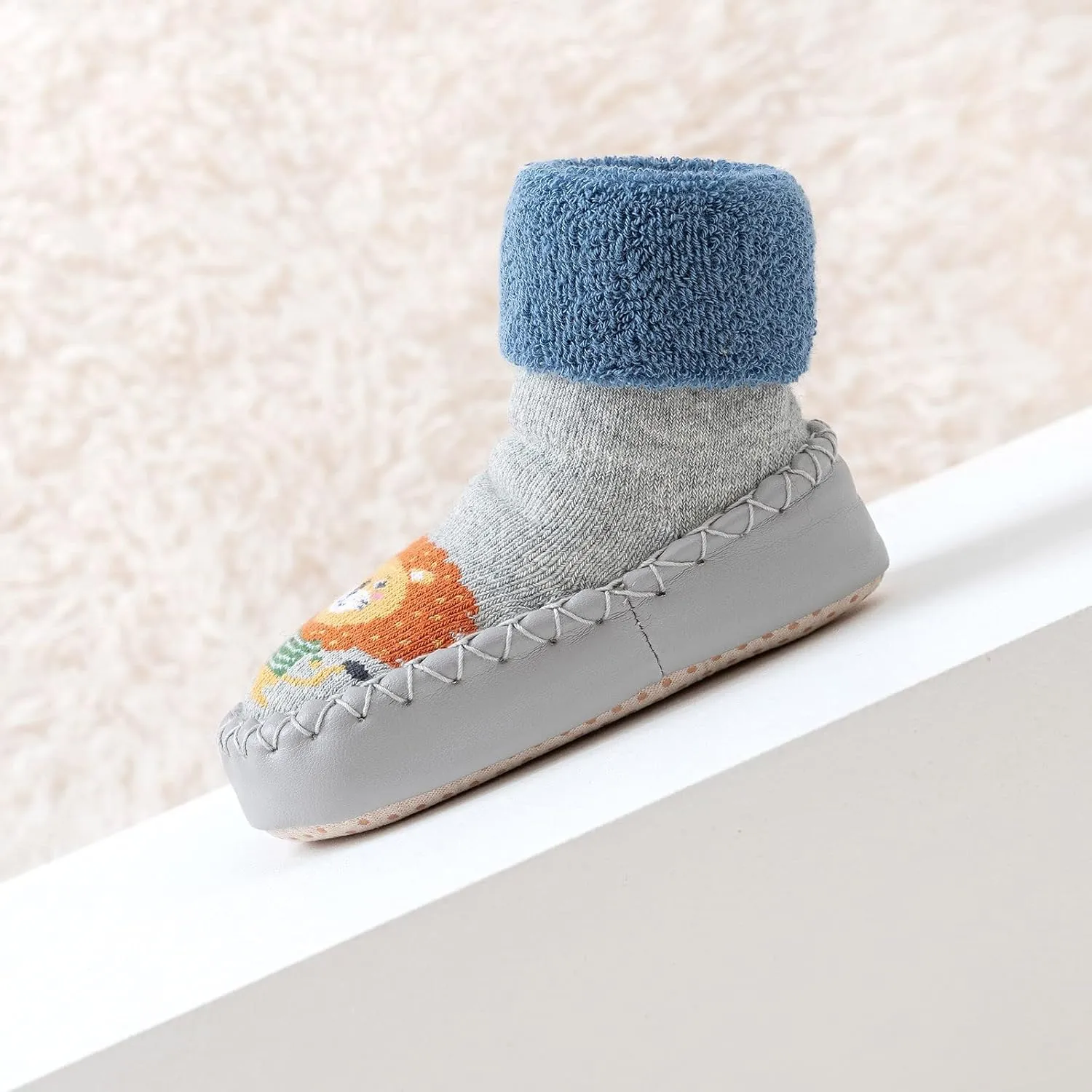Baby Sock Shoes Children Toddler Autumn Winter Boys Girls Floor Sports Shoes Socks Shoes Flat White Shoes B