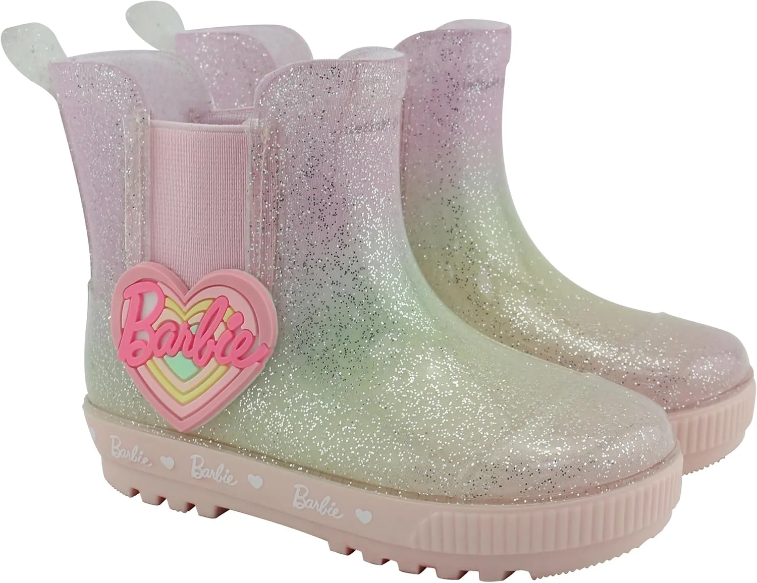 Barbie Toddler Chelsea Rain Boots, Waterproof Rubber Kids Boots