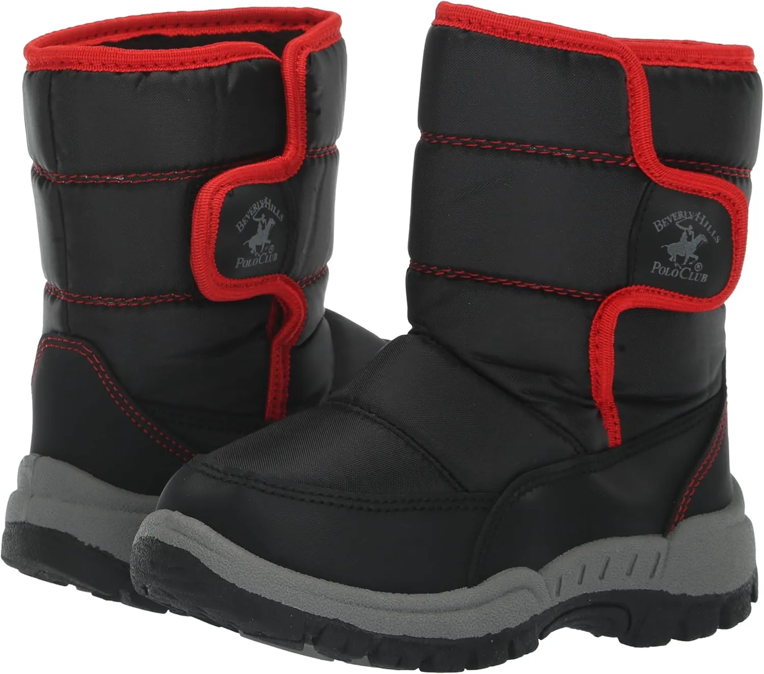 Beverly Hills Polo Club Boy's Insulated Winter Snow Boots Warm Slip Resistant