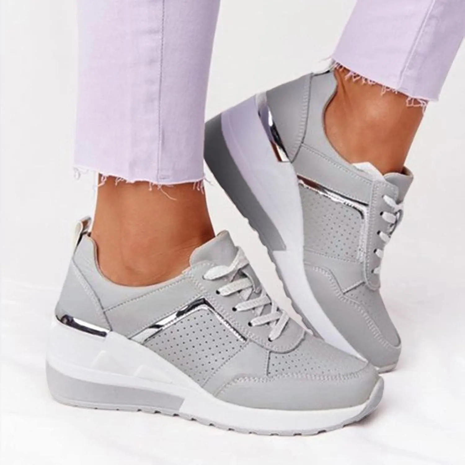 Cathalem Sneakers for Women Slip On Walking Shoes with Arch Support Running Sneakers Non Slip Breathable Tennis Shoes
