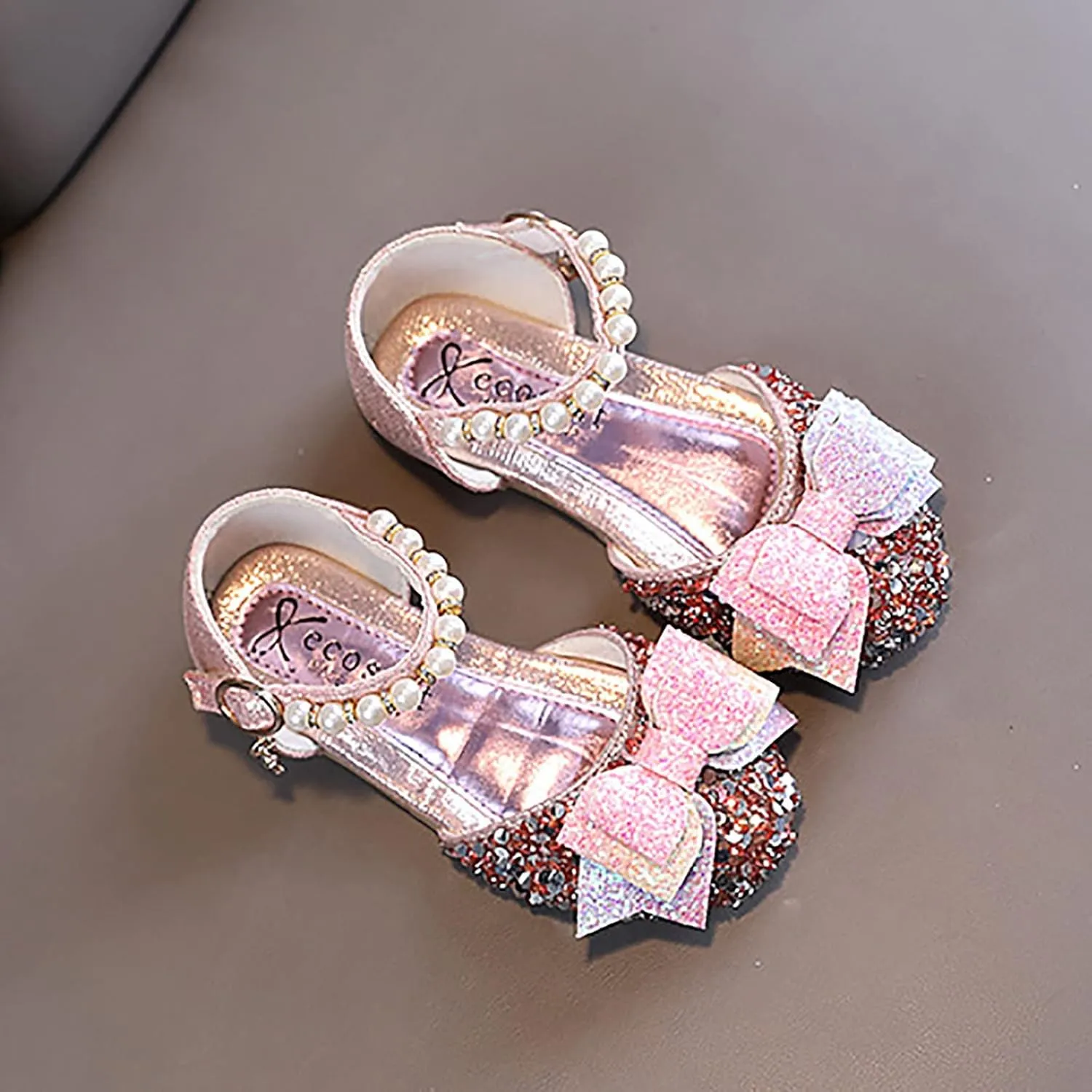 Children Soft Sole Shoes Toddler Baby Casual Princess Dress Shoes Comfortable Flat Outdoor Girls Rhinestones