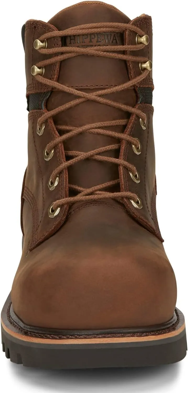Chippewa Sador 6" Composite Toe Men's Work Boot - Slip-Resistant, Durable, EH Rated Work Boots for Men - Industrial & Construction Footwear
