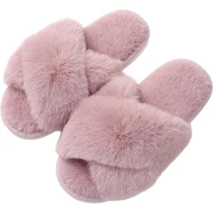 Cozy Cross Strap Memory Foam Slippers