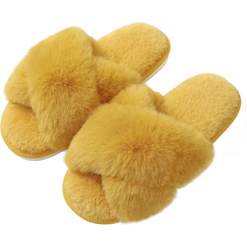 Cozy Cross Strap Memory Foam Slippers