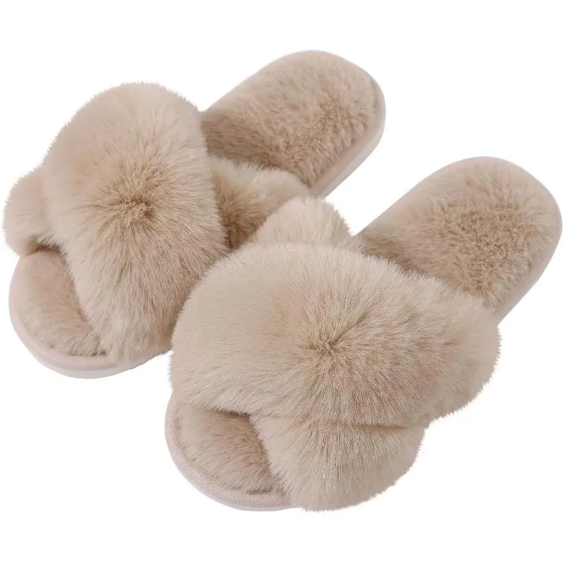 Cozy Cross Strap Memory Foam Slippers