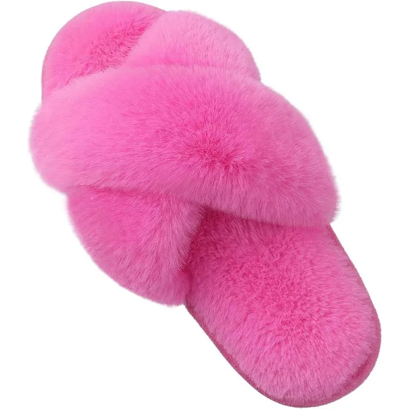 Cozy Cross Strap Memory Foam Slippers
