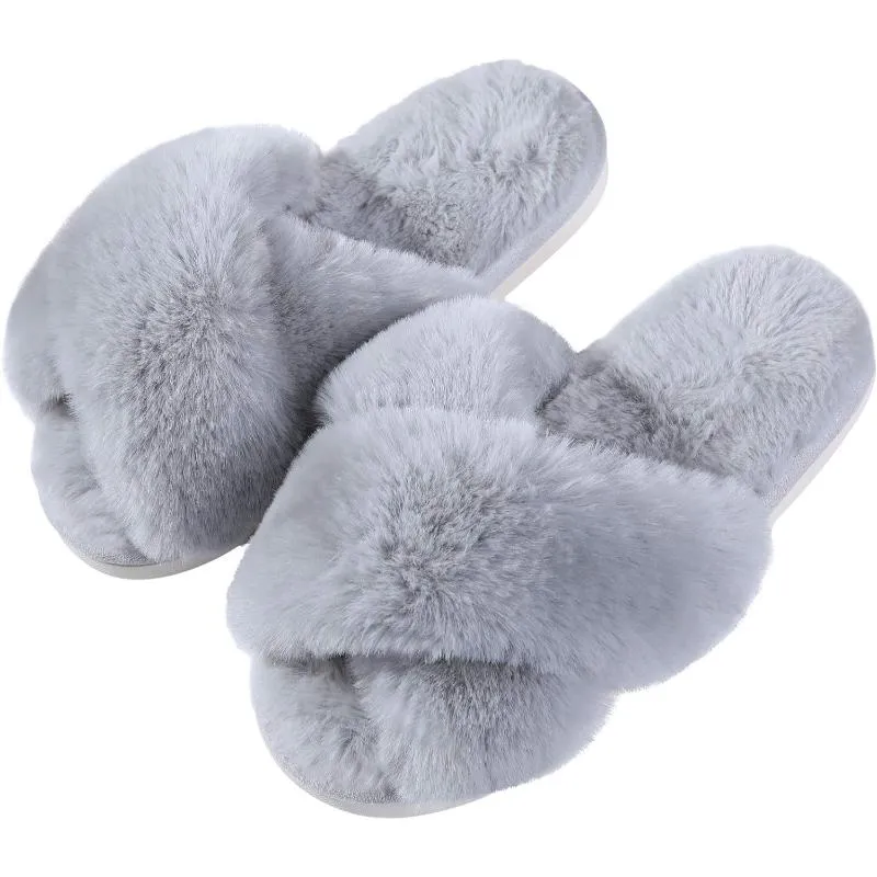 Cozy Cross Strap Memory Foam Slippers