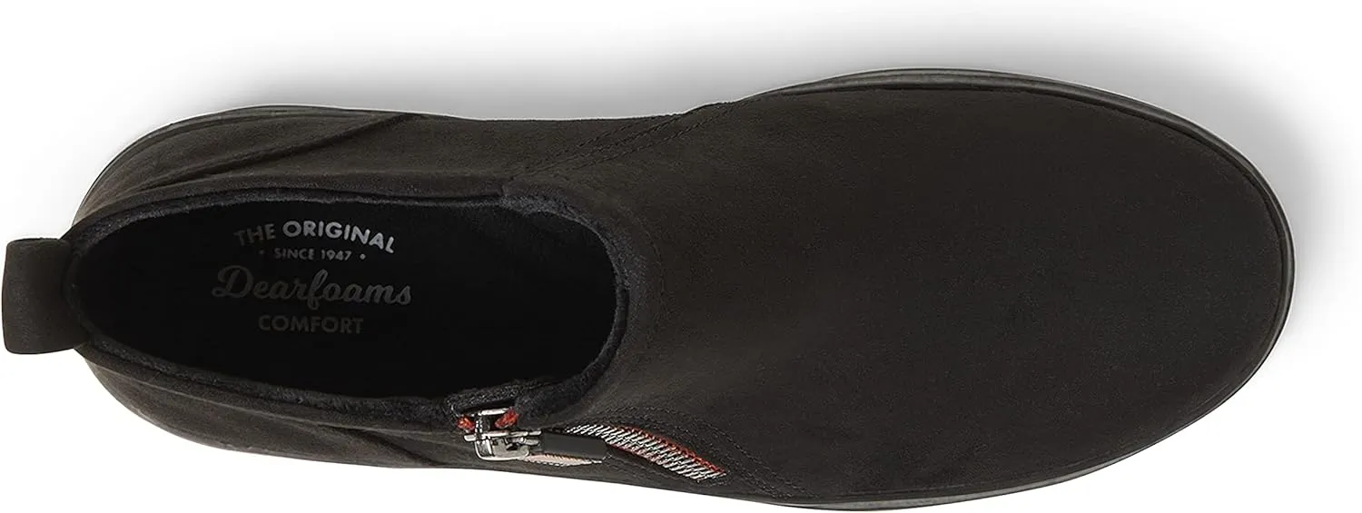 Dearfoams Women's Original Comfort Val Side Zip Wedge Sneaker