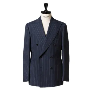 Dunkelblauer Anzug "Avvocato" aus englischer High Twist Wolle - reine Handarbeit