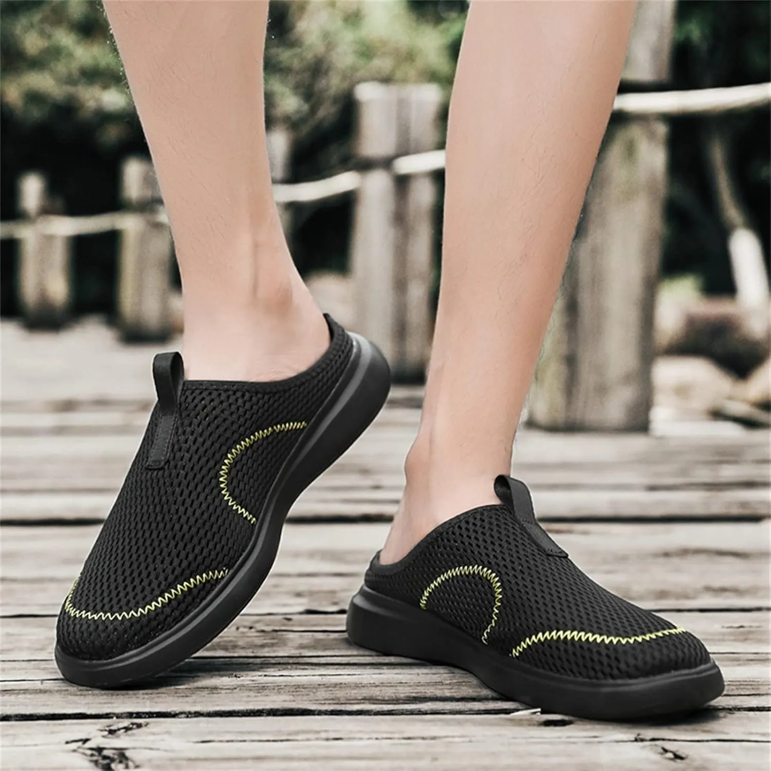 Fashion Summer Men Breathable Mesh Flat Elastic Casual Shoes Mens Sneaker Socks Sneaker