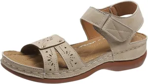 Flat Sandals for Women Dressy Comfortable Flats Open Toe Ankle Strap Walking Shoes Summer Wedge Dressy Low Heel 2025 Strappy Arch Support & Platform Slip-On Shoe Beach Casual