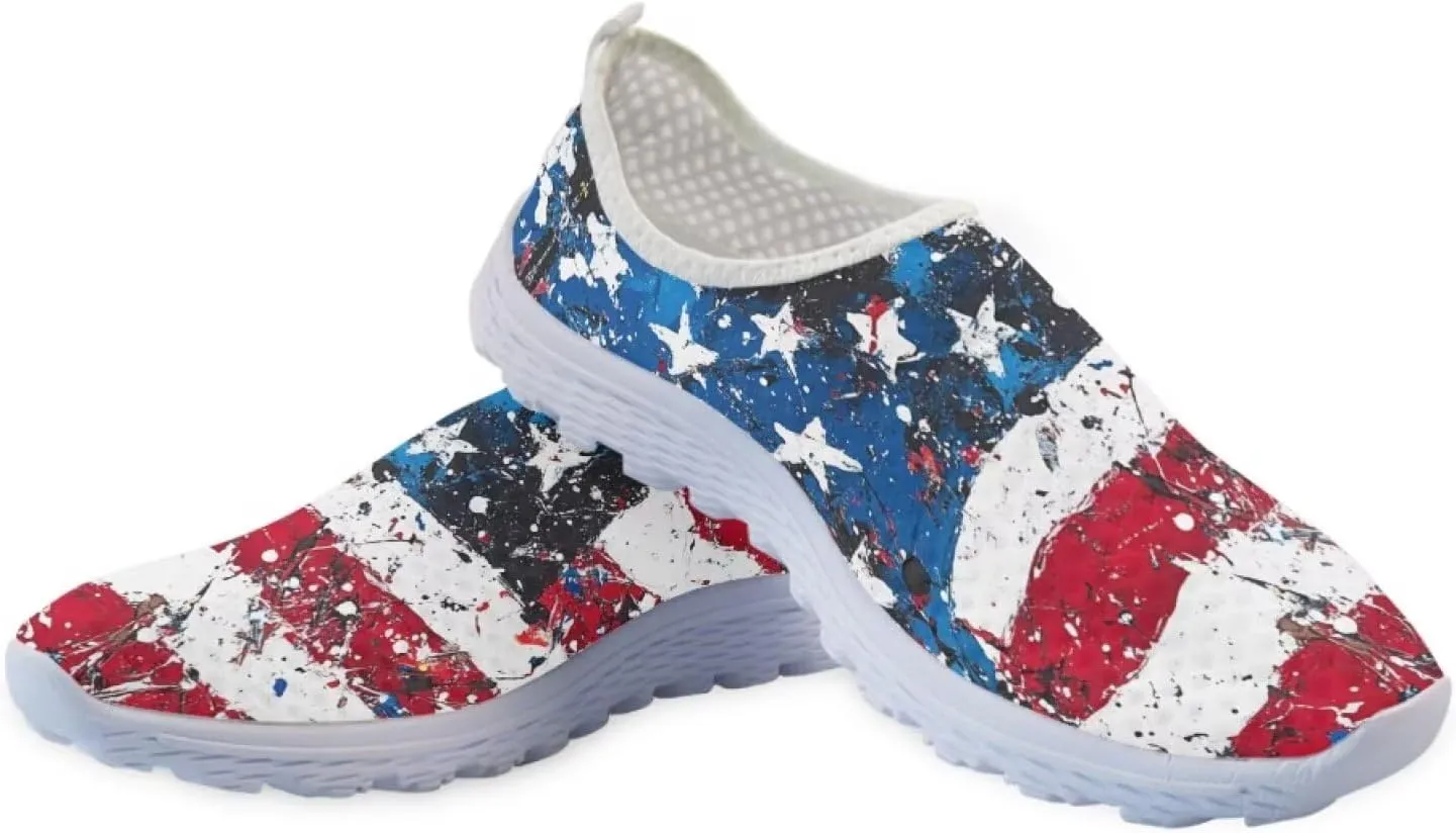 GIFTPUZZ Women Men Casual Non Slip Comfort Walking Shoes Soft Lightweight Slip On Sneakers