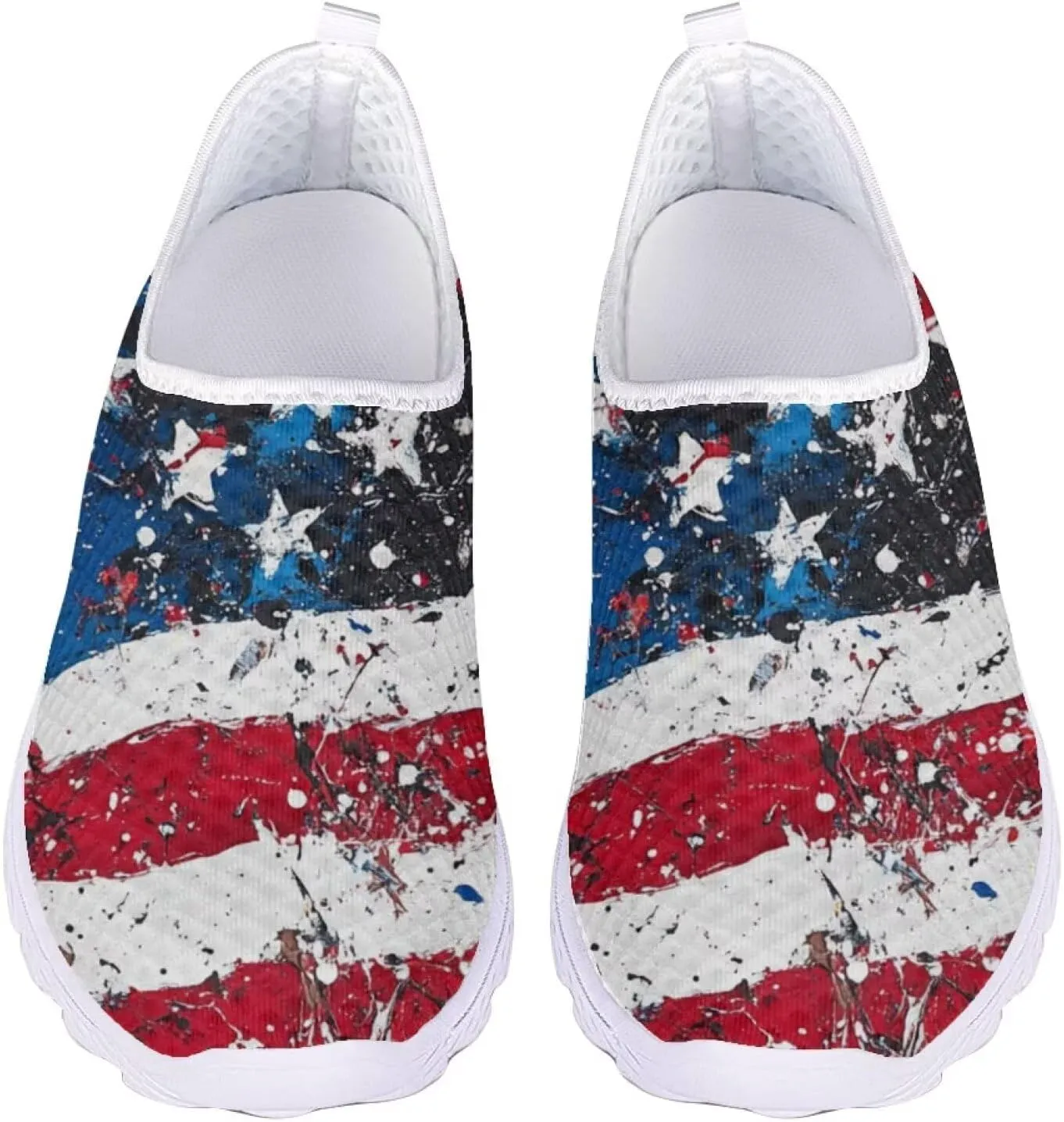 GIFTPUZZ Women Men Casual Non Slip Comfort Walking Shoes Soft Lightweight Slip On Sneakers