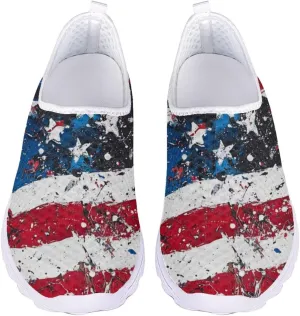 GIFTPUZZ Women Men Casual Non Slip Comfort Walking Shoes Soft Lightweight Slip On Sneakers