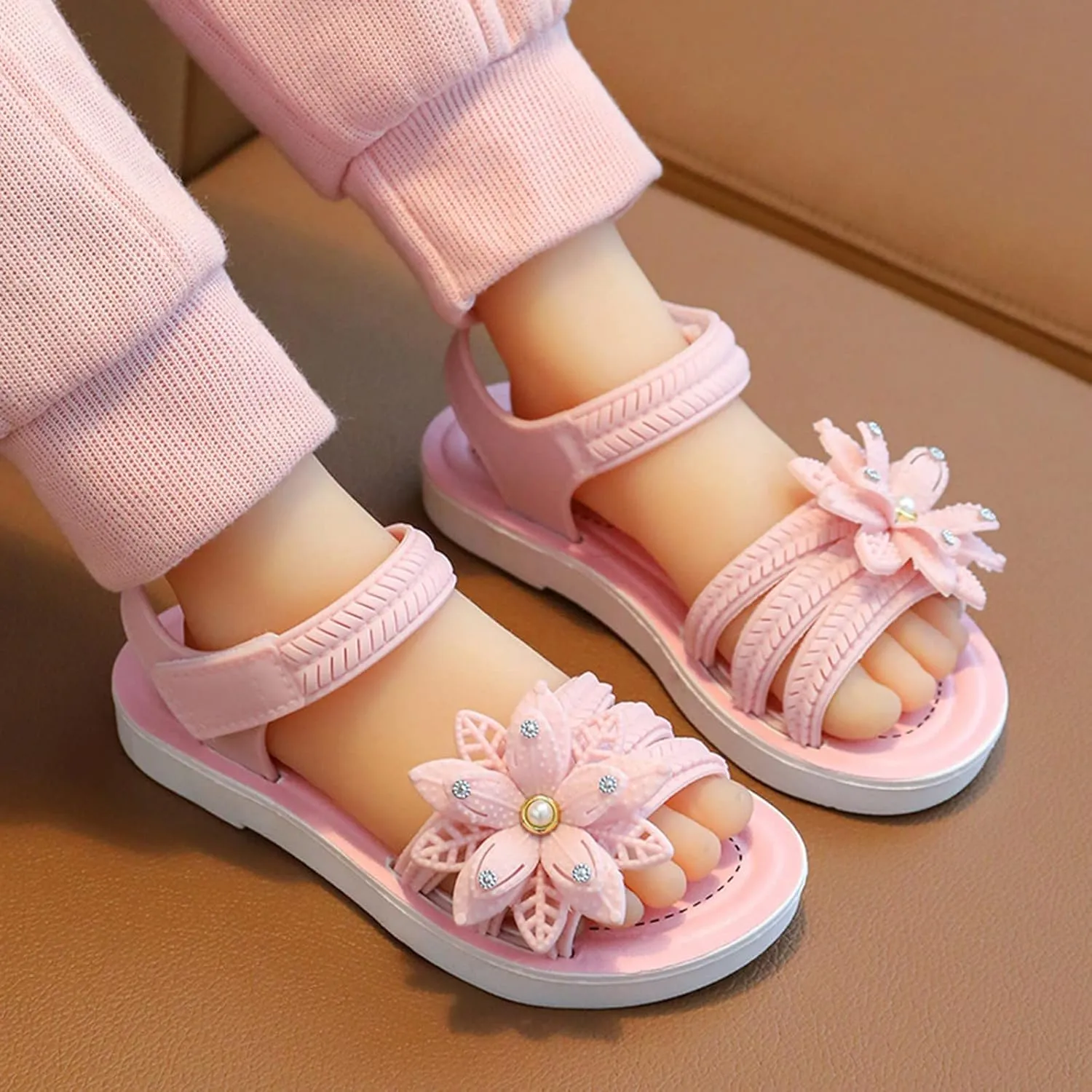Girls Dress Sandals Children Shoes Girls Sandals Summer Soft Sole Non Slip Comfortable Fashion Shoes Bow Sandals