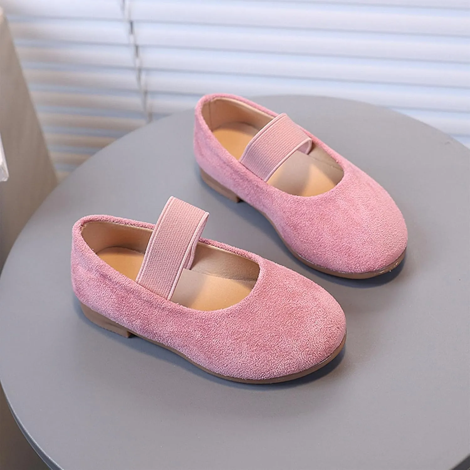 Girls Sandals Low Heels Pure Color Simple Princess Shoes For Girls Fashion Trend Single Shoes Comfortable Soft Sole Slip On