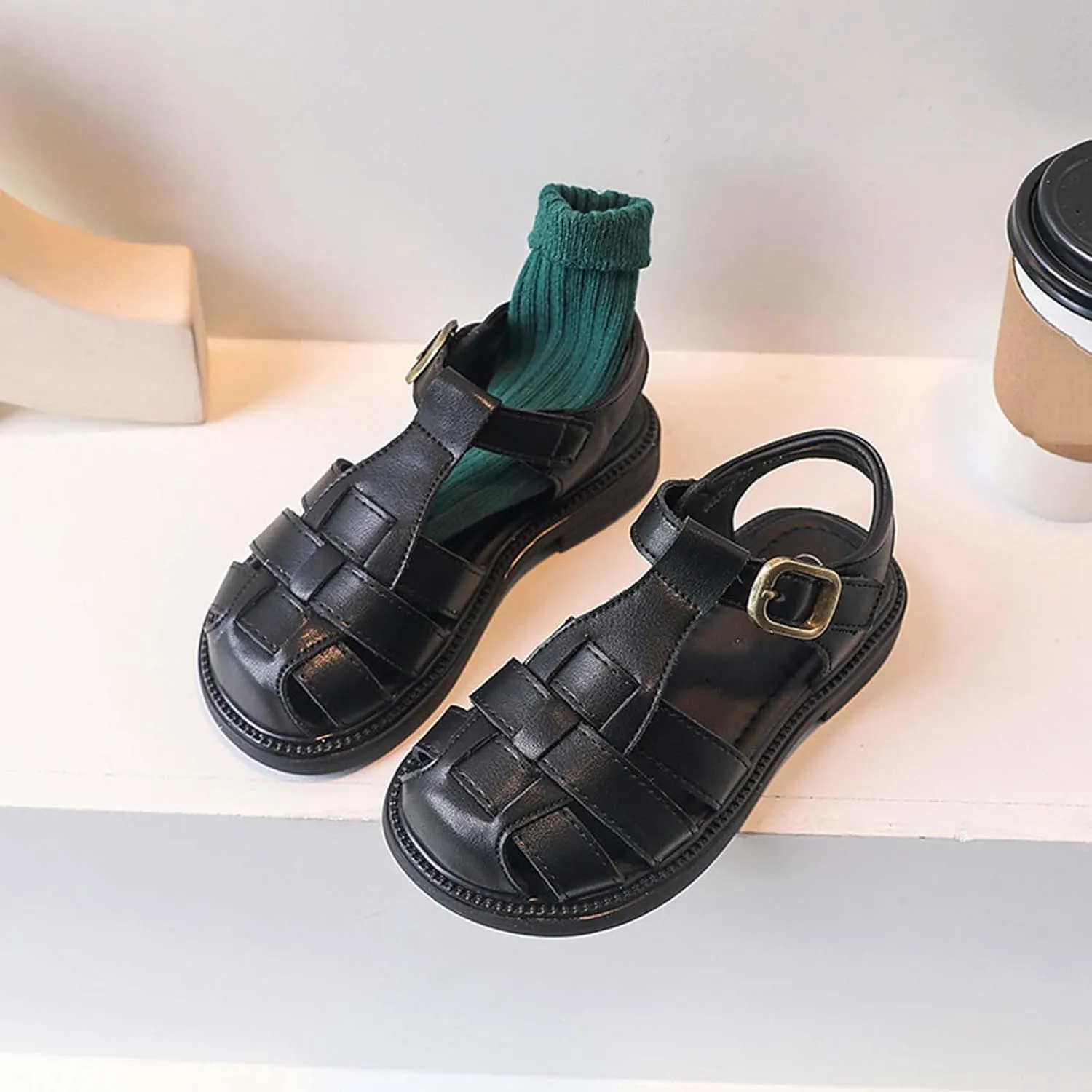 Girls Summer Sandals Casual Dress Shoes for Toddler Comfortable Lightweight Beach Fisherman Sandals