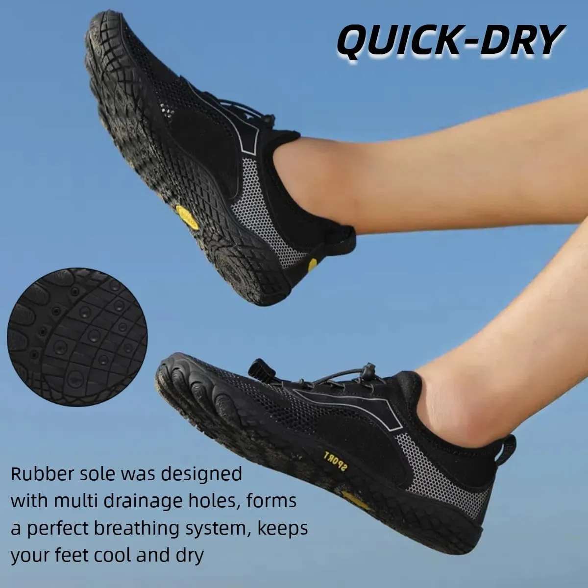 Gronanda Peak Trail Barefoot Shoes Sport Edition for Men Women Zero Drop Wide Toe Box Shoes for Swim Beach Surf Gym