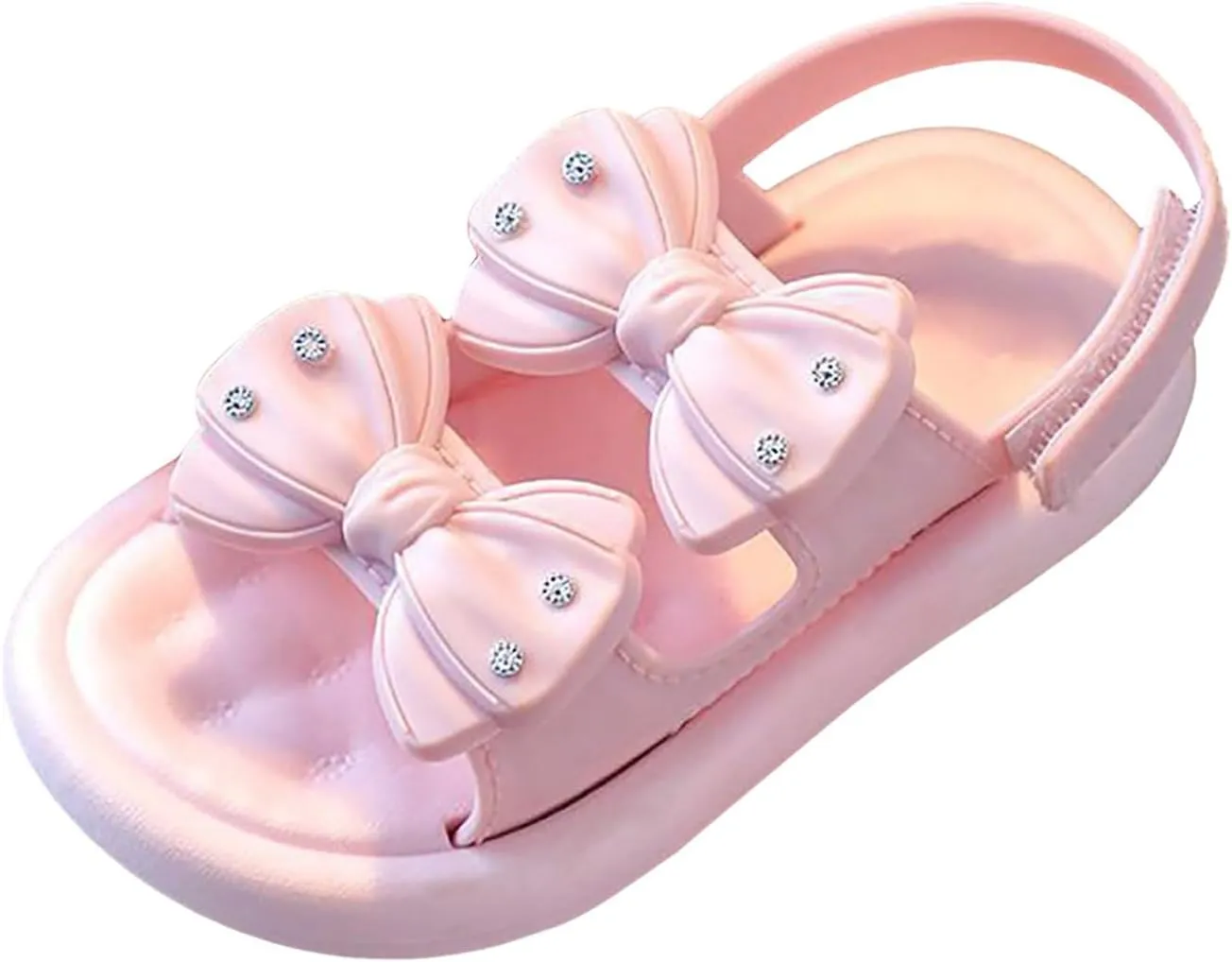 Heels Sandals Ankle Strap Wedding Party Girls Shoes Comfortable Thick Soled Open Toed Sandals Fashionable Beach Double Adjustable Boys Girls