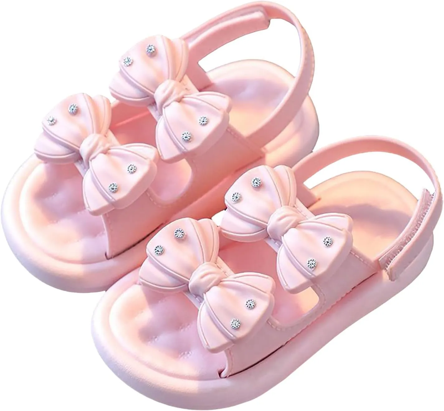 Heels Sandals Ankle Strap Wedding Party Girls Shoes Comfortable Thick Soled Open Toed Sandals Fashionable Beach Double Adjustable Boys Girls