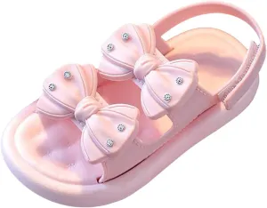 Heels Sandals Ankle Strap Wedding Party Girls Shoes Comfortable Thick Soled Open Toed Sandals Fashionable Beach Double Adjustable Boys Girls