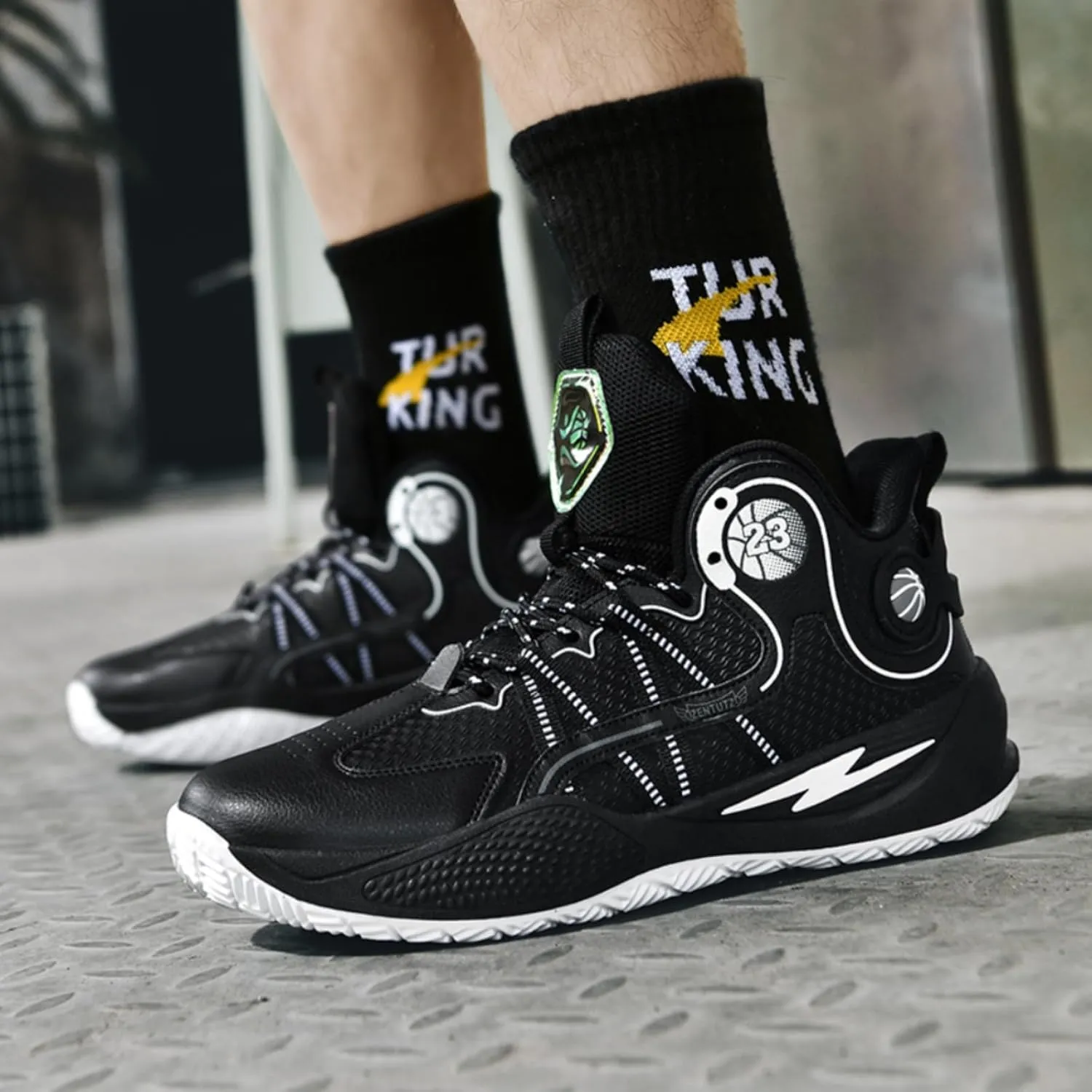 High Top Basketball Shoes for Women Lightweight Breathable Mesh Non Slip Outdoor Cushioning Workout Tennis Athletic Sneakers