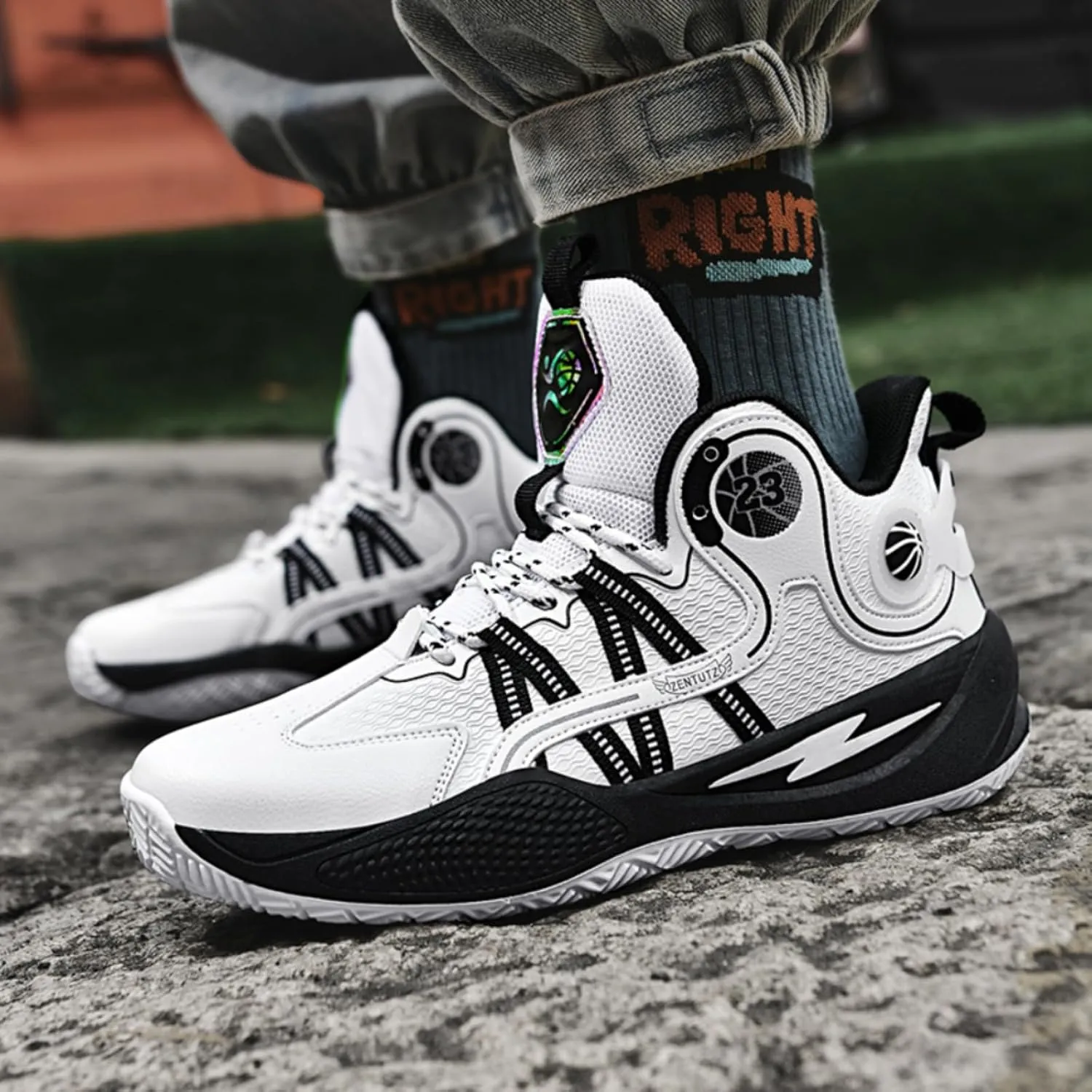 High Top Basketball Shoes for Women Lightweight Breathable Mesh Non Slip Outdoor Cushioning Workout Tennis Athletic Sneakers