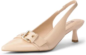 IDIFU IN2 Kitten Heels Slingback Closed Pointed Toe Low Short Heels Dress Shoes for Women Wedding Prom Office Bridal Formal Bridesmaid Bride Comfortable Dressy Cute Small Trendy Pumps Shoes