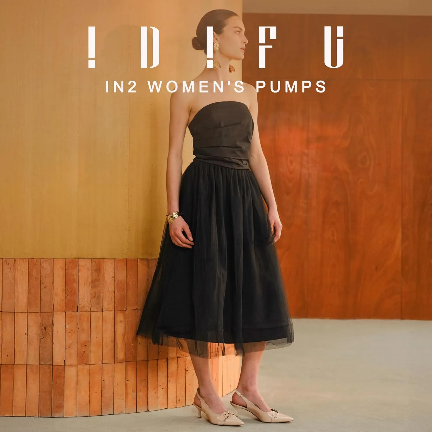 IDIFU IN2 Kitten Heels Slingback Closed Pointed Toe Low Short Heels Dress Shoes for Women Wedding Prom Office Bridal Formal Bridesmaid Bride Comfortable Dressy Cute Small Trendy Pumps Shoes