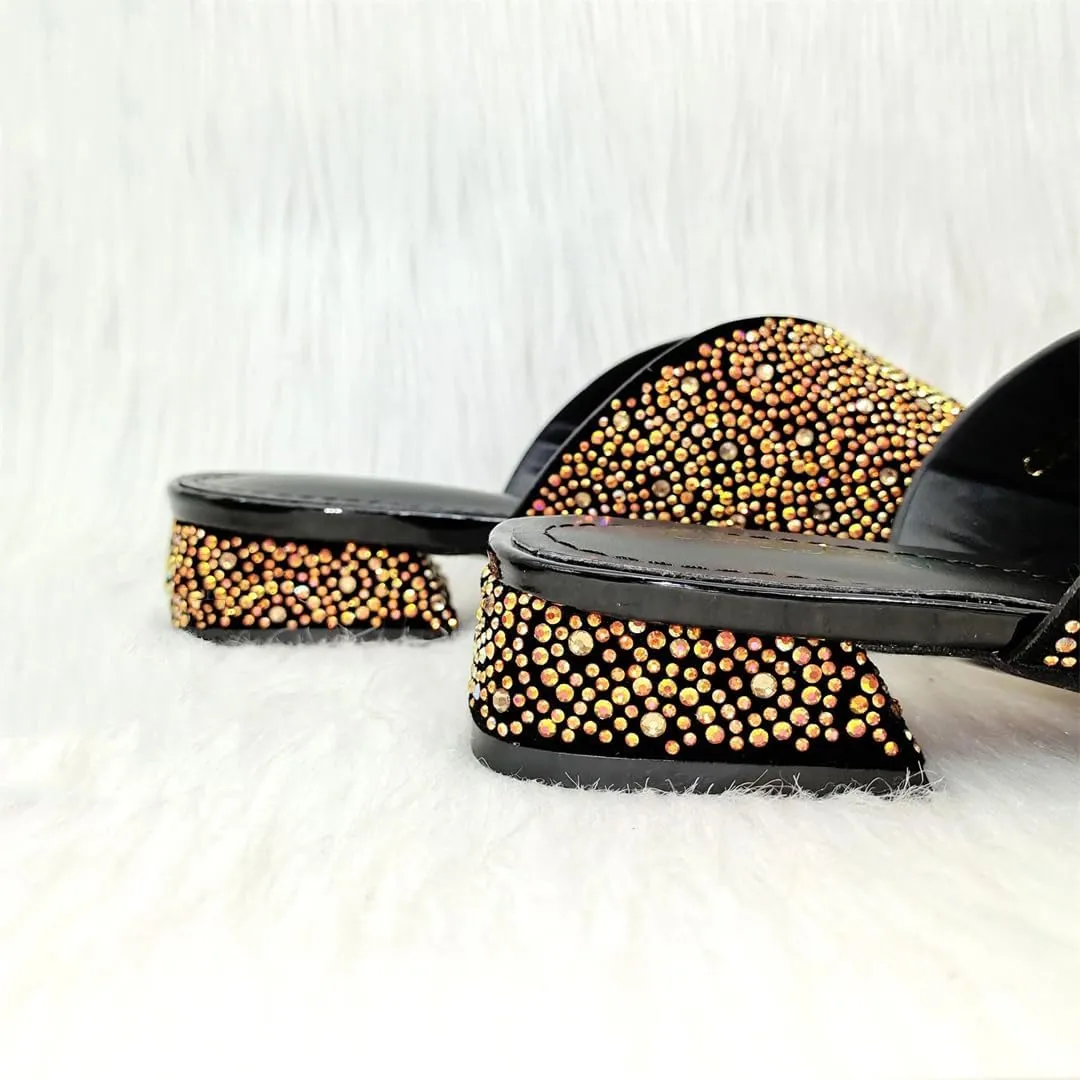 Italian Shoes with Matching Bag Set for Women Low Heel Summer Party Wedding Elegant Style