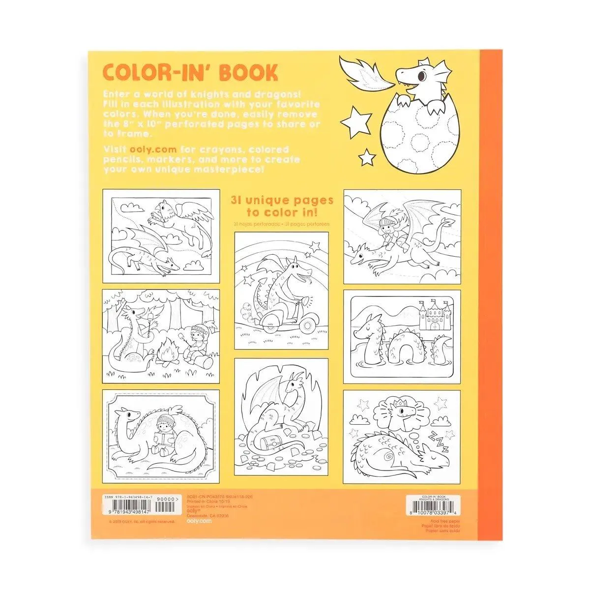 Knights & Dragons Color-in' Book