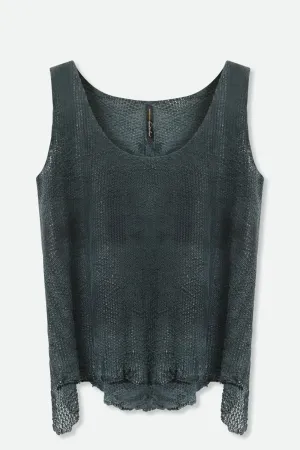 KYA PERFORATED LEATHER TANK TOP