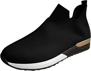 Ladmiple Tennis Shoes Womens Slip Ons Sneakers Walking Running Breathable Lightweight Mesh Gym Non Slip Workout Shoes