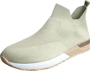 Ladmiple Walking Shoes Women Slip On Lightweight Breathable Running Mesh Gym Shoes Non Slip Workout Fashion Sneakers
