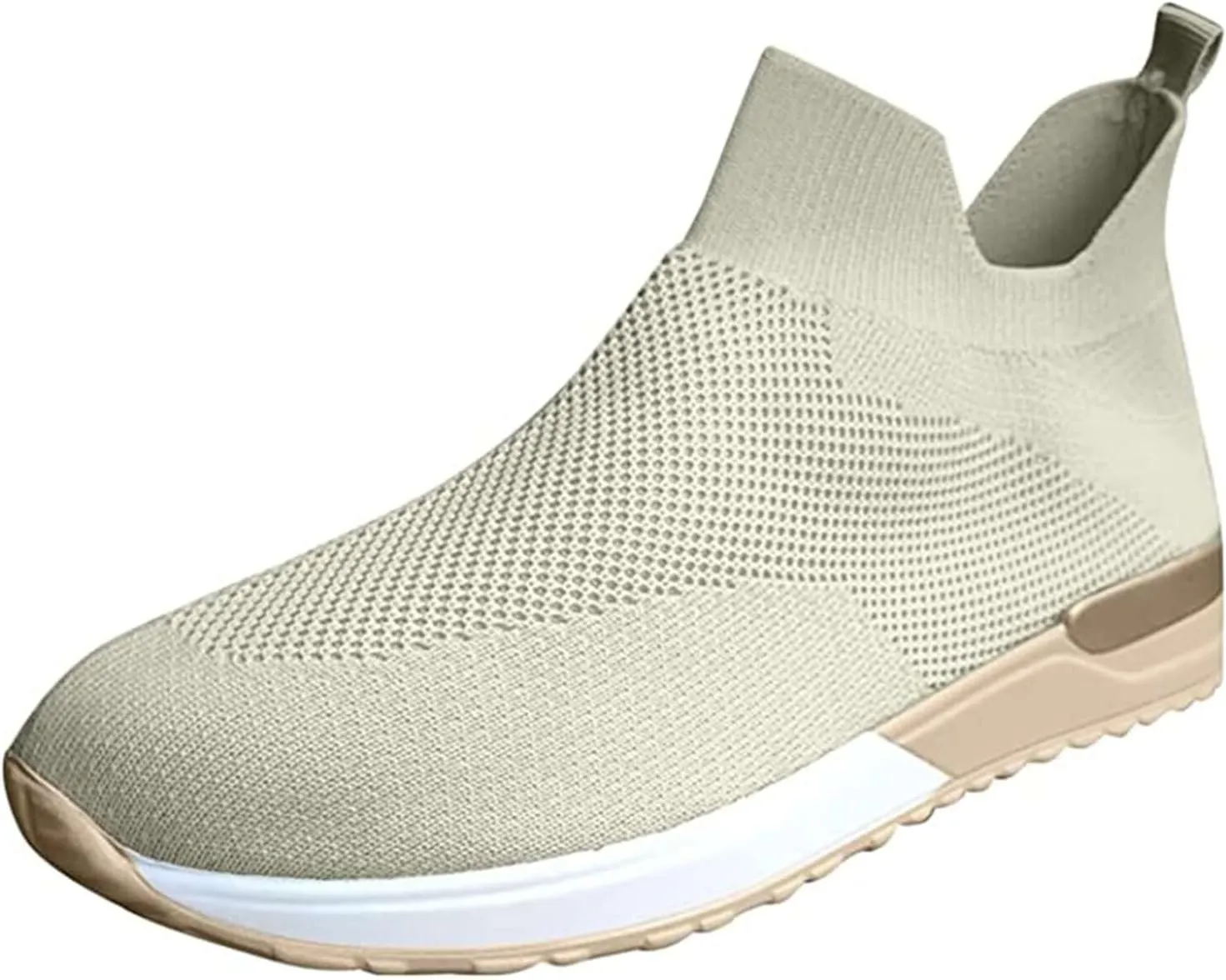 Ladmiple Walking Shoes Women Slip On Lightweight Breathable Running Mesh Gym Shoes Non Slip Workout Fashion Sneakers