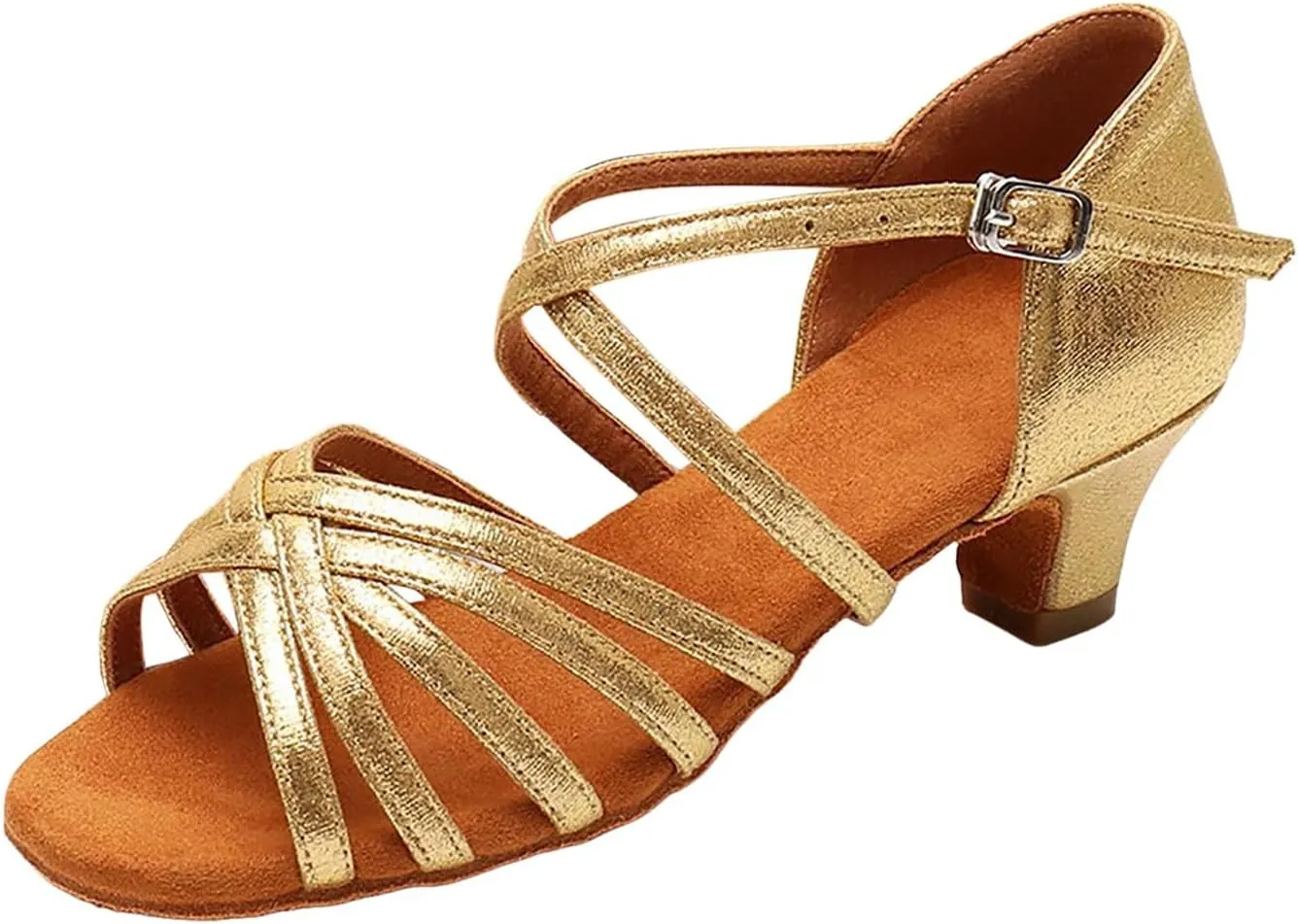Leather Shoes Sandals for Girls Girls Sandals Comfortable Soft Sole Small Thick Heel Children Dance Shoes Fashionable Soft Sole Princess Dance