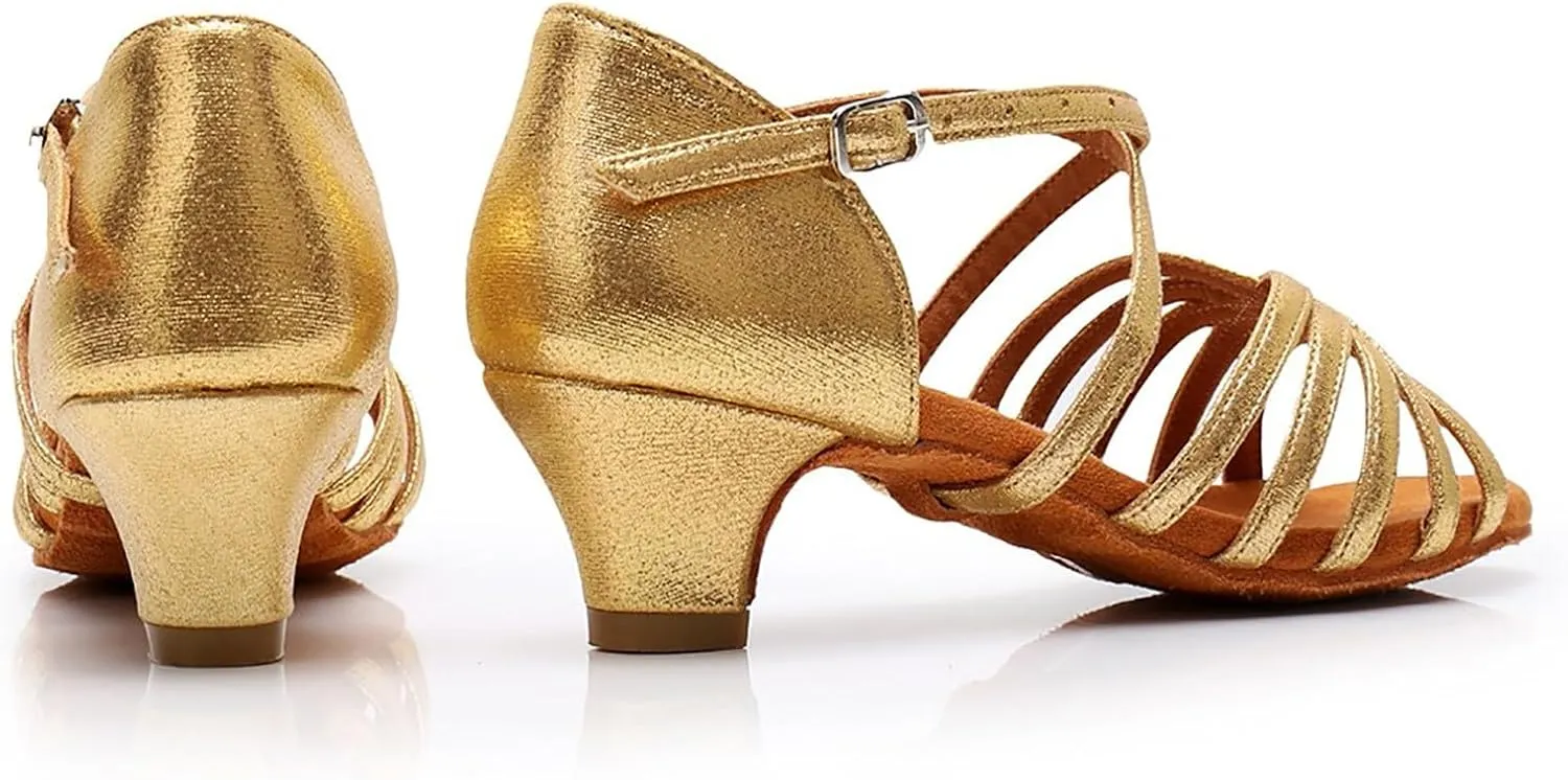 Leather Shoes Sandals for Girls Girls Sandals Comfortable Soft Sole Small Thick Heel Children Dance Shoes Fashionable Soft Sole Princess Dance