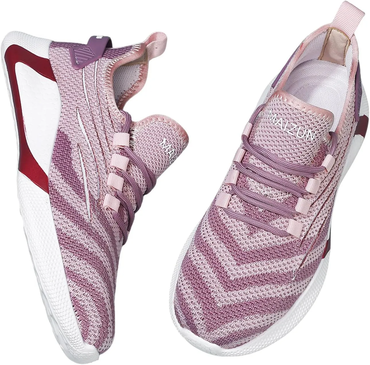 MAIZUN Women Shoes Running Shoes Tennis Walking Lightweight Breathable Casual Sneakers Non Slip Tennis Sneakers Cushion for Workout Gym