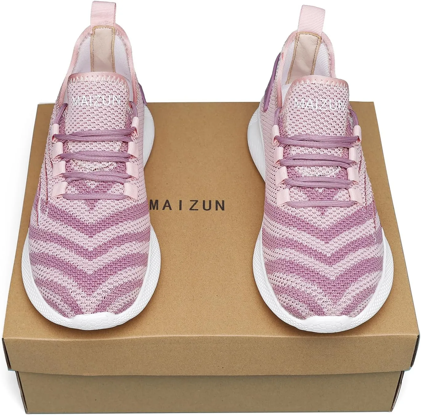 MAIZUN Women Shoes Running Shoes Tennis Walking Lightweight Breathable Casual Sneakers Non Slip Tennis Sneakers Cushion for Workout Gym