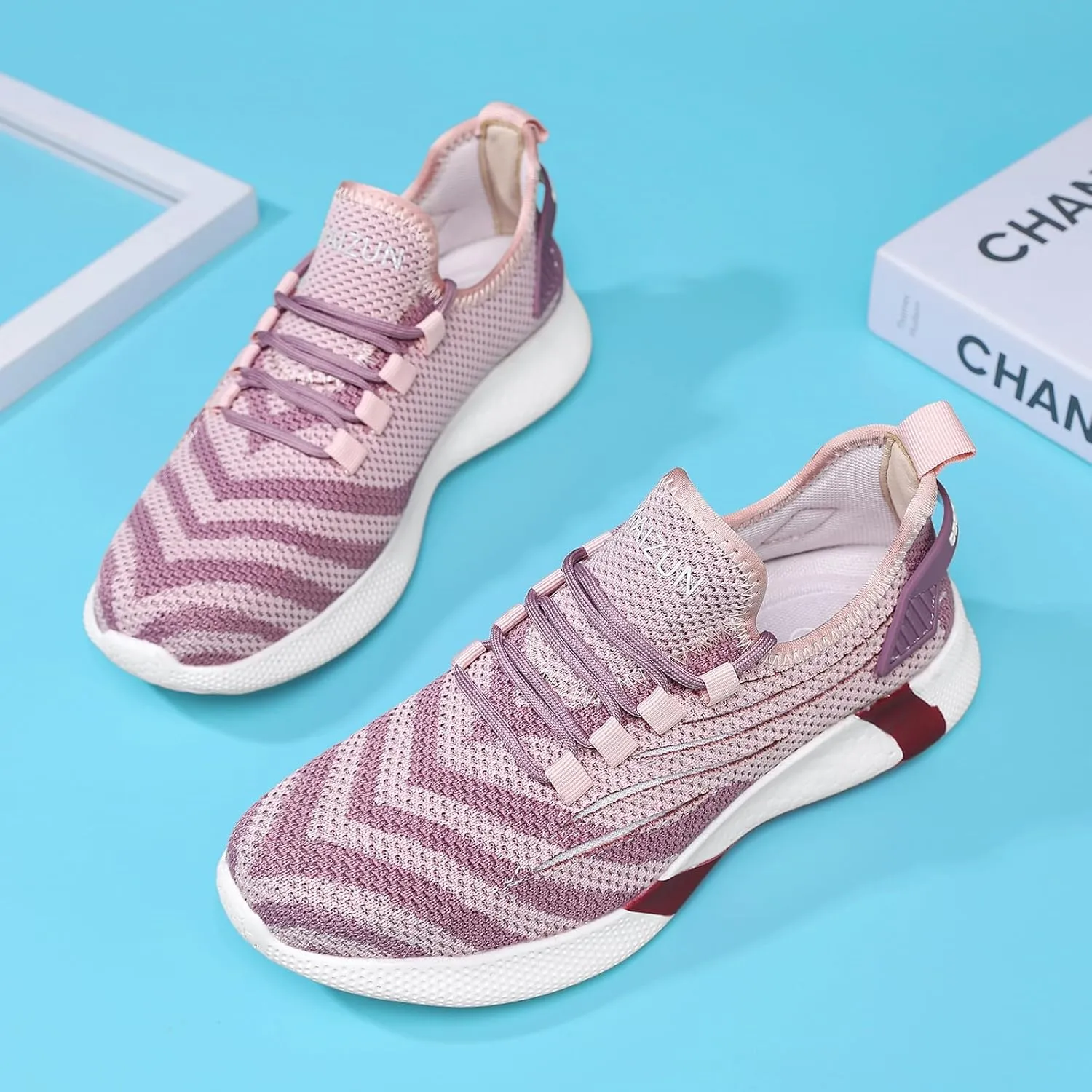 MAIZUN Women Shoes Running Shoes Tennis Walking Lightweight Breathable Casual Sneakers Non Slip Tennis Sneakers Cushion for Workout Gym