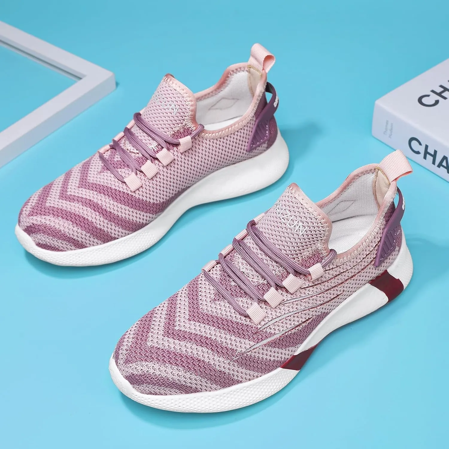 MAIZUN Women Shoes Running Shoes Tennis Walking Lightweight Breathable Casual Sneakers Non Slip Tennis Sneakers Cushion for Workout Gym
