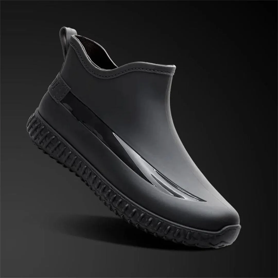Men's Rain Shoes Short Tube Non-Slip Fishing Shoes Men's Rubber Shoes Waterproof Rain Boots Winter Cotton Warm Shoes