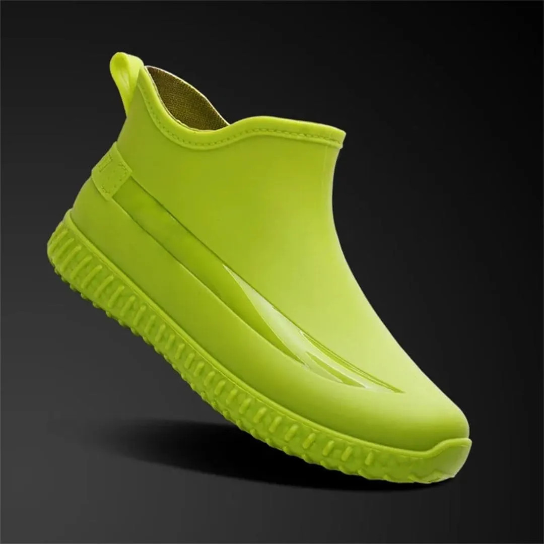Men's Rain Shoes Short Tube Non-Slip Fishing Shoes Men's Rubber Shoes Waterproof Rain Boots Winter Cotton Warm Shoes