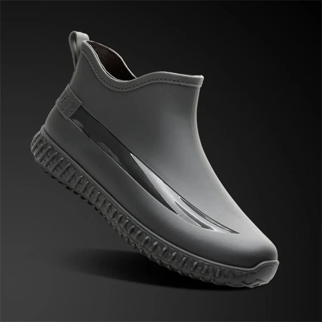 Men's Rain Shoes Short Tube Non-Slip Fishing Shoes Men's Rubber Shoes Waterproof Rain Boots Winter Cotton Warm Shoes